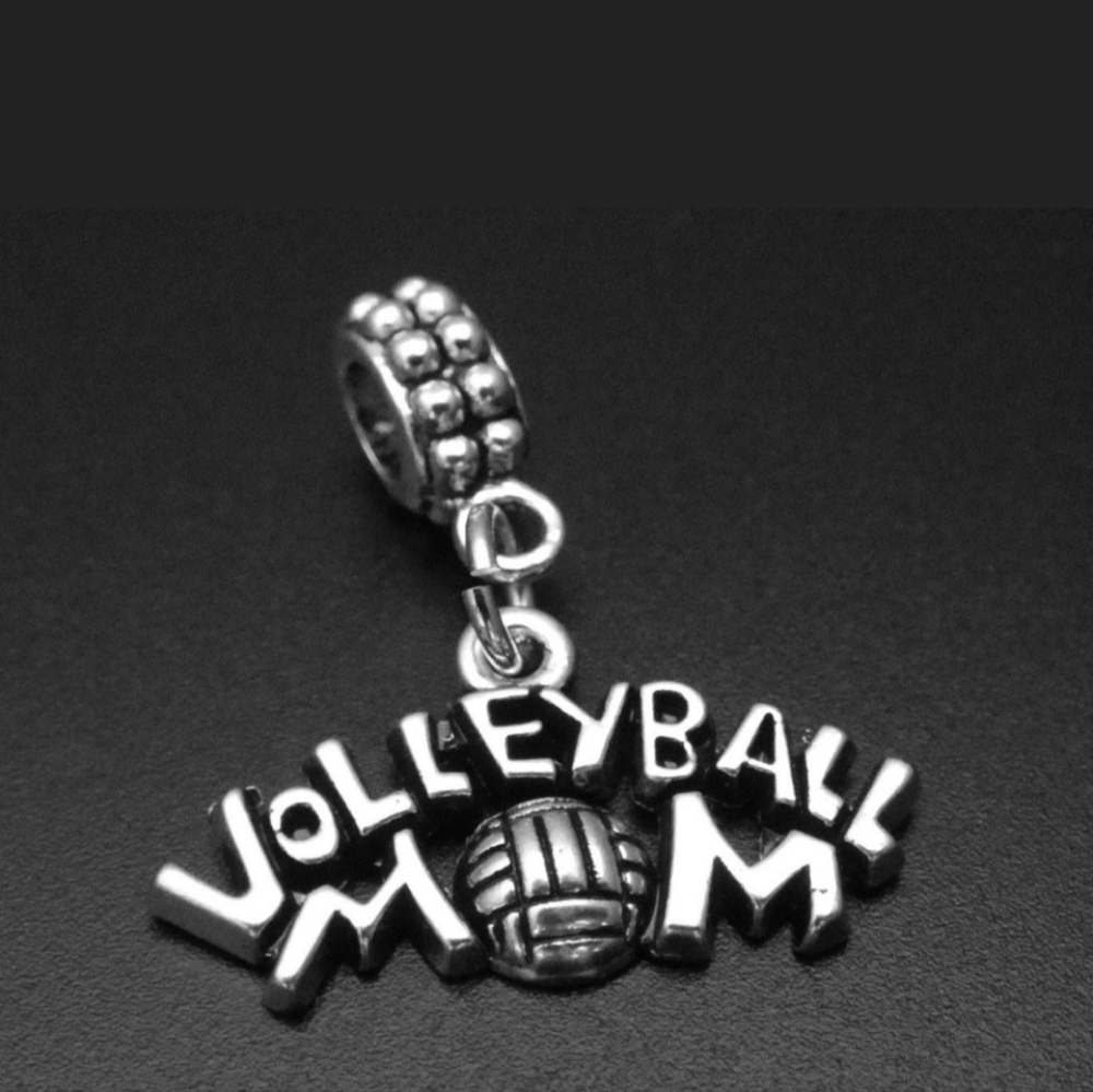 Volleyball mom charms bracelet charms beads fits pandora bracelets European